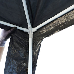 Toboli Gazebo 3 x 6 m in grigio con protezione UV 50+, tendone da giardino con pareti laterali avvolgibili, tenda da festa con finestre, ad esempio per terrazze e festival