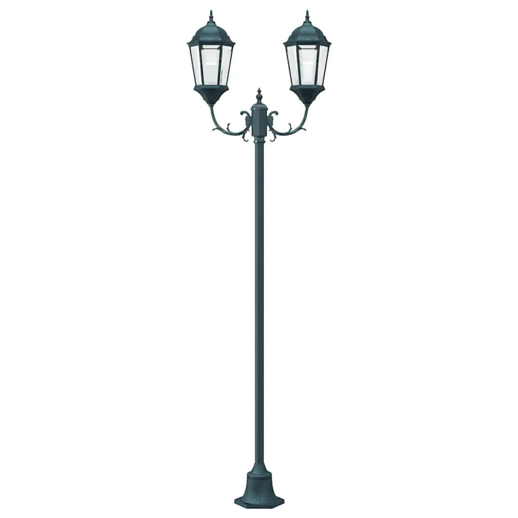 Lampada da giardino vintage in alluminio spazzolato 68 x 20 x 235 cm design senza tempo atmosfera accogliente alluminio verde 02_0058416