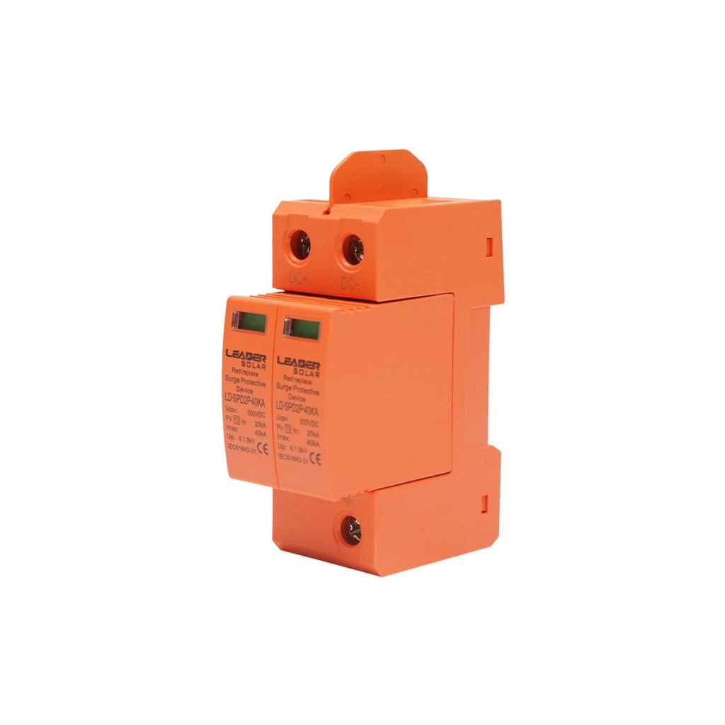 Scaricatore di sovratensione con segnalazione per impianti fotovoltaici LD-SPD-2P-40kA-500VDC Leader