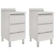 Set di 2 mobili da cucina commerciali con 3 cassetti acciaio inox 02_0000008