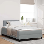 Letto a molle con materasso Grigio chiaro 120 x 190 cm Tessuto 3342268