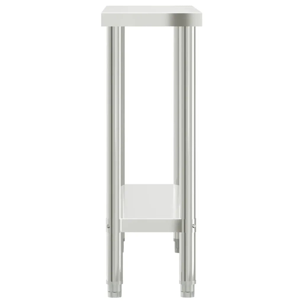 Tavolo da Lavoro da Cucina 110x30x85 cm in Acciaio Inossidabile 376452