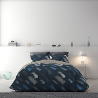 Copripiumino Matrimoniale Double Face con Federe Stampato Gessetti