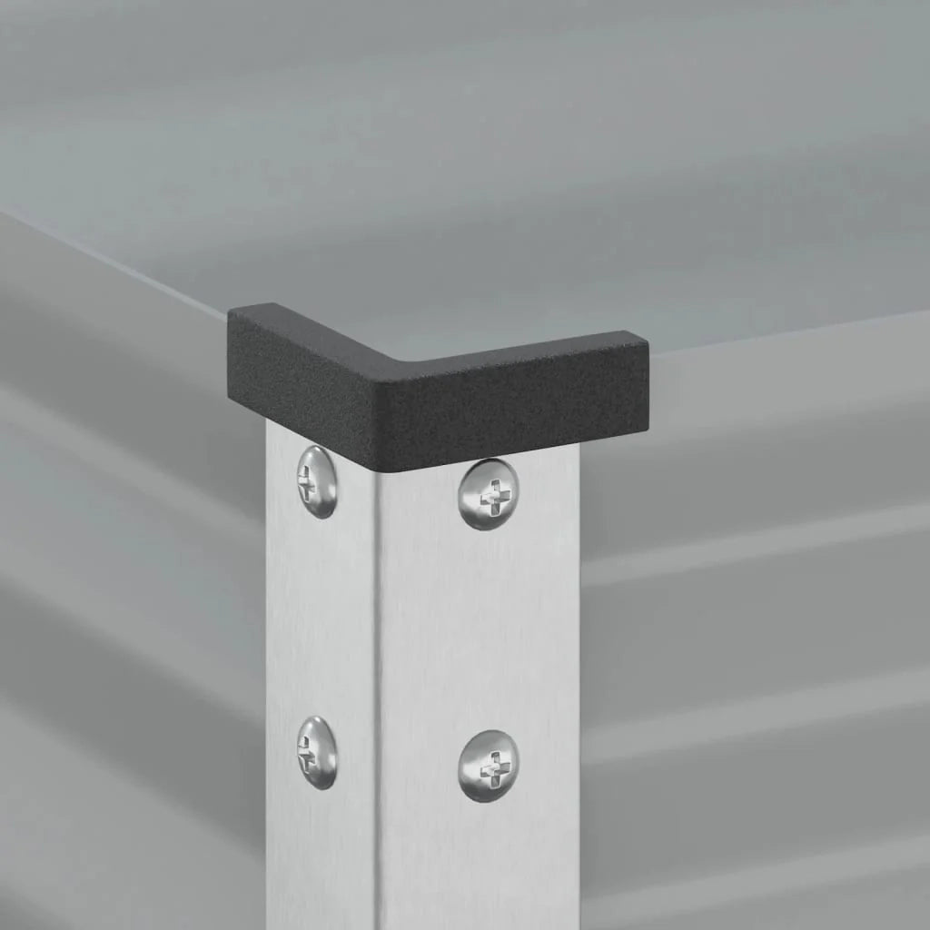 Fioriera rialzata per piante e fiori terrazza giardino 100 x 41 x 90 cm acciaio grigio 02_0037272