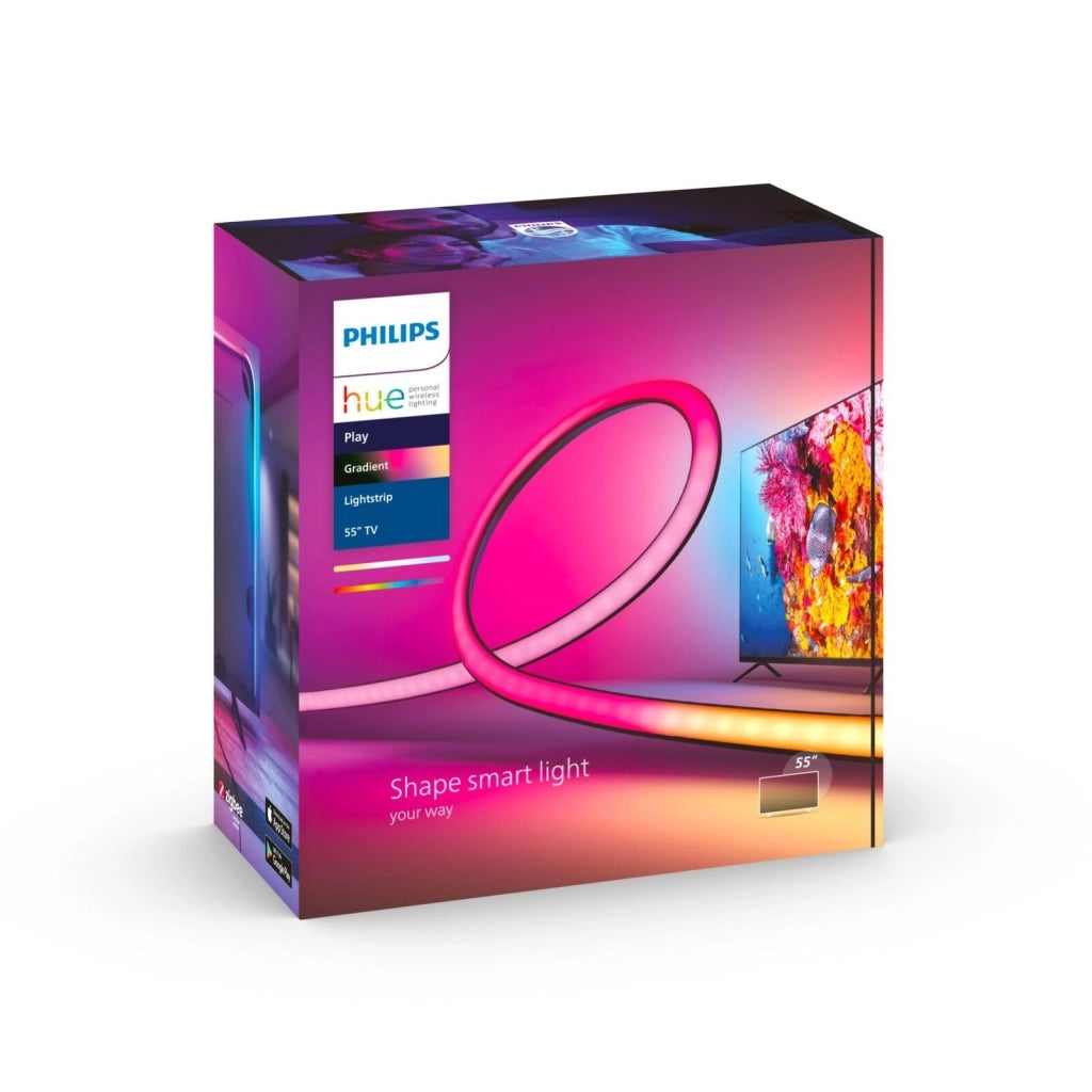 Philips 8718699784751 Hue White and Color Ambiance Gradient Lightstrip Striscia LED intelligente 20 W 1100 lm Bluetooth Zigbee colore Nero