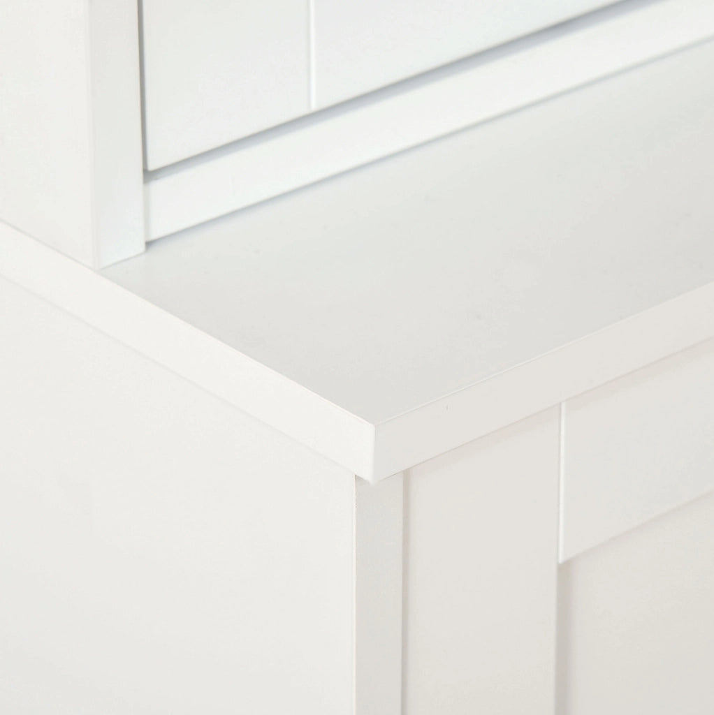 Mobile vetrina bianco in MDF con vetro temperato, 178,5 cm
