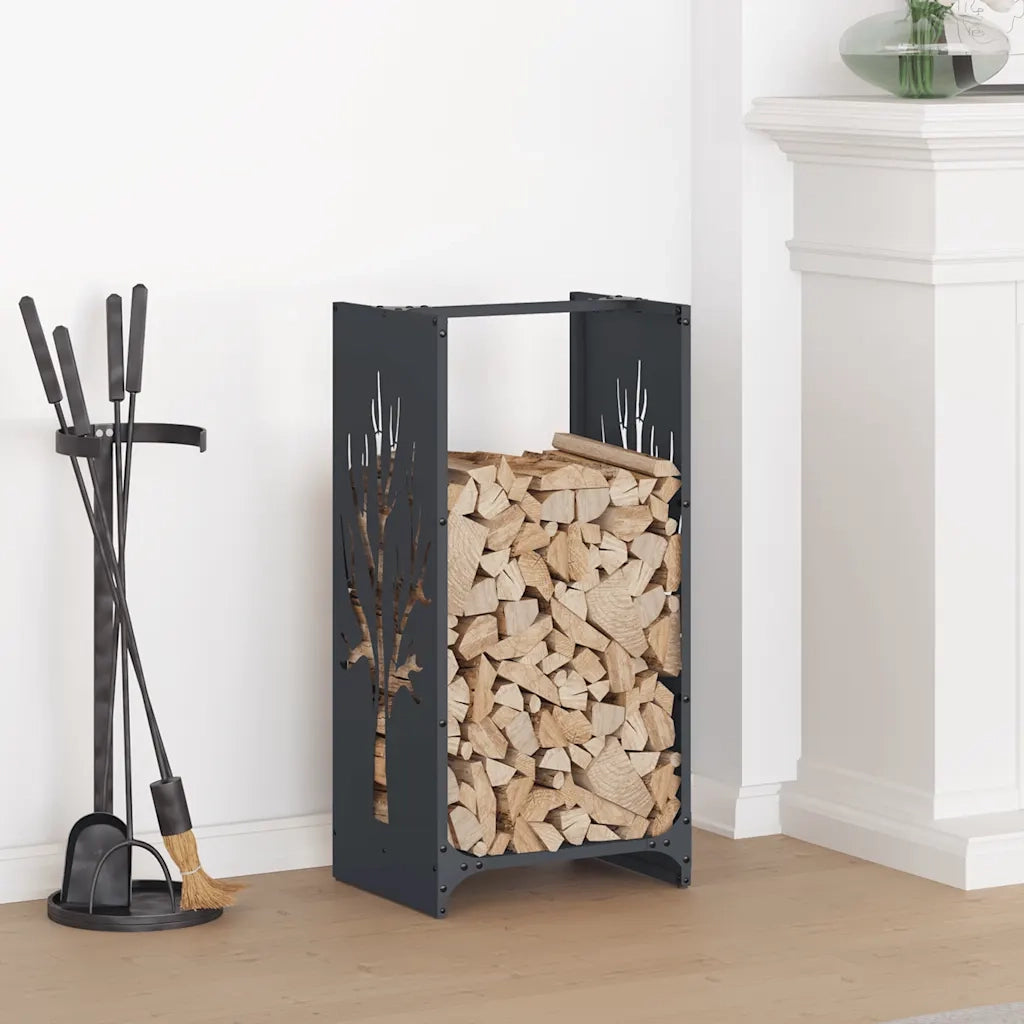 Rastrelliera per Legna da Ardere Antracite 40x30x80 cm CFW4114891