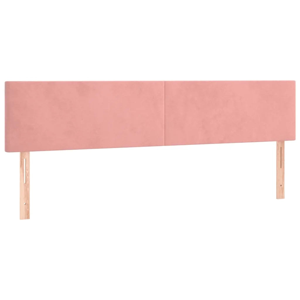 Testiera Rosa 200x5x78/88 cm in Velluto 345863