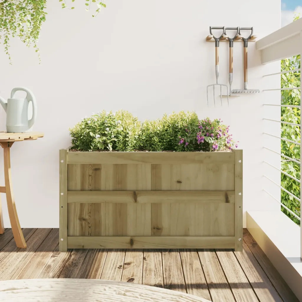 Fioriera | Cassetta per fiori | Vaso da Giardino 90x50x50 cm in Legno di Pino Impregnato