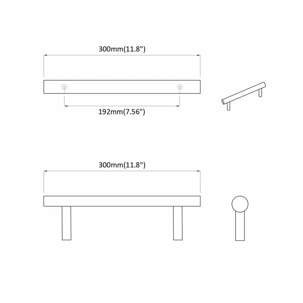 Maniglia per Armadio 12 pz Argento 300 mm Acciaio inossidabile CFW9743010