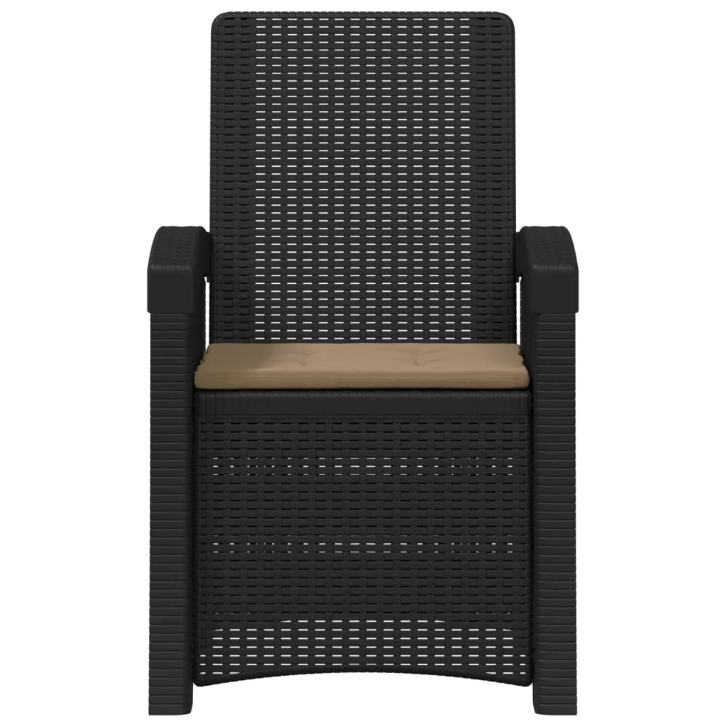 Sedia da giardino reclinabile effetto rattan 2 pcs 8012018