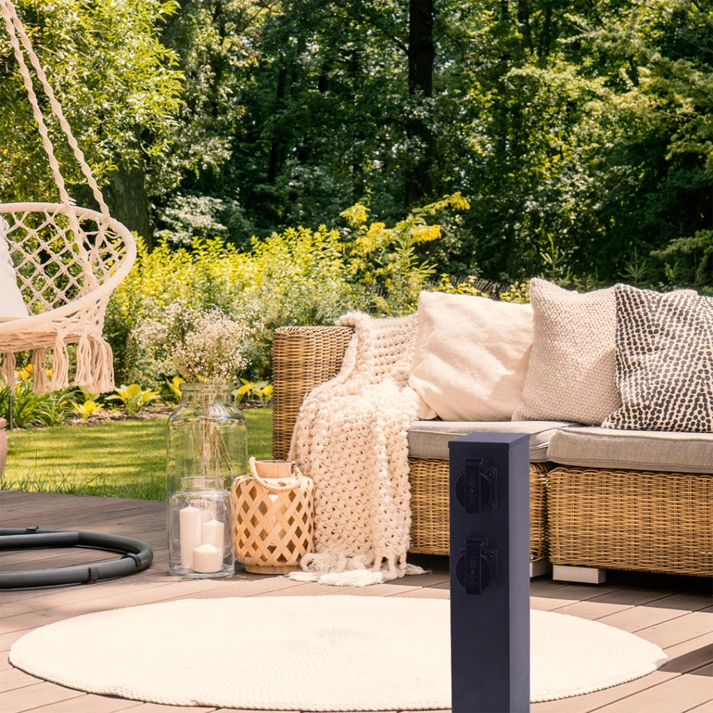 Palo prese da giardino Electric 40 cm 2x IP44 Eko-Light