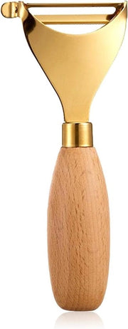Manicure universale a mano con manico in legno, impugnatura antiscivolo e lame in acciaio inossidabile - per patate, verdure, frutta