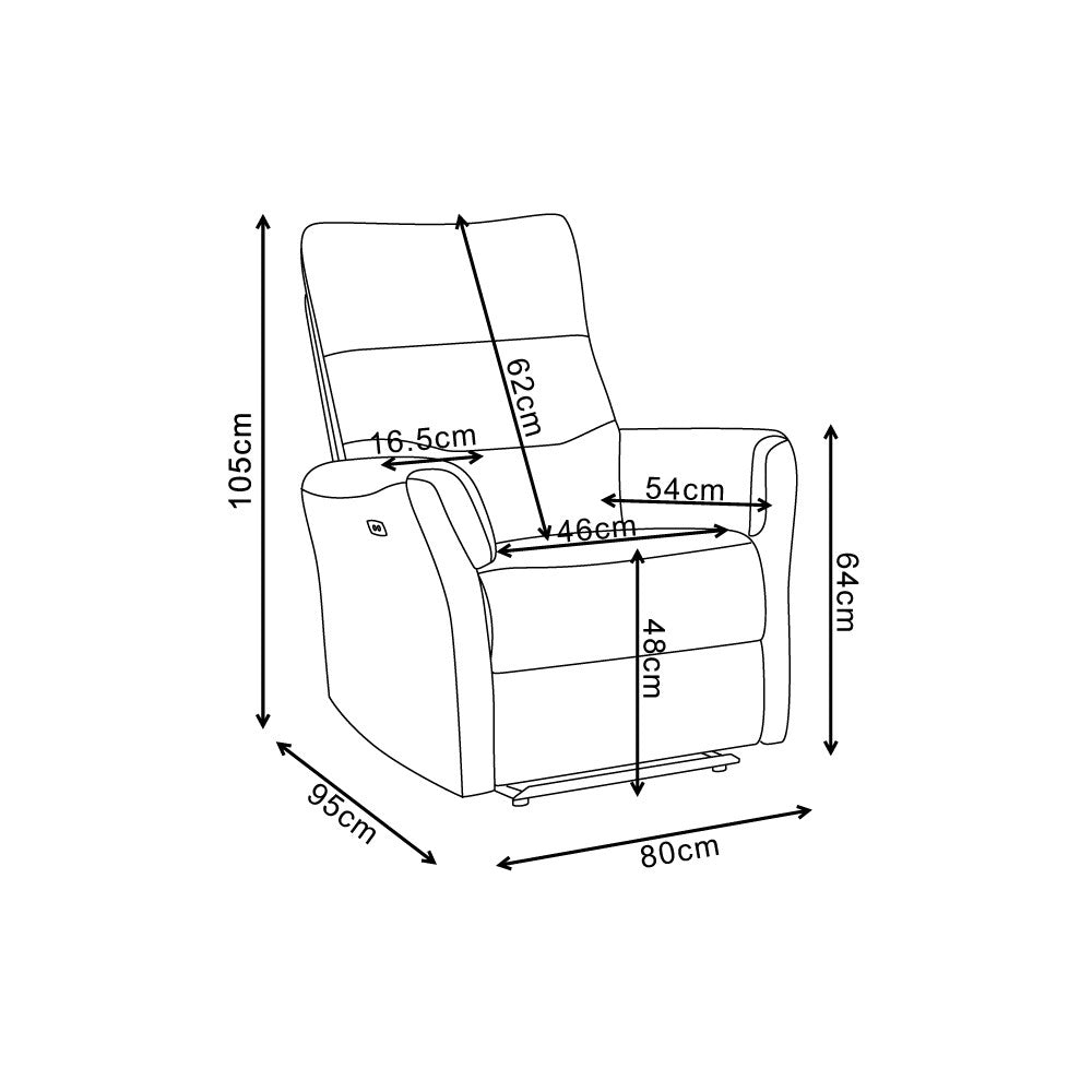 Poltrona relax softwave recliner elettrico in tessuto grigio – Comfort garantito