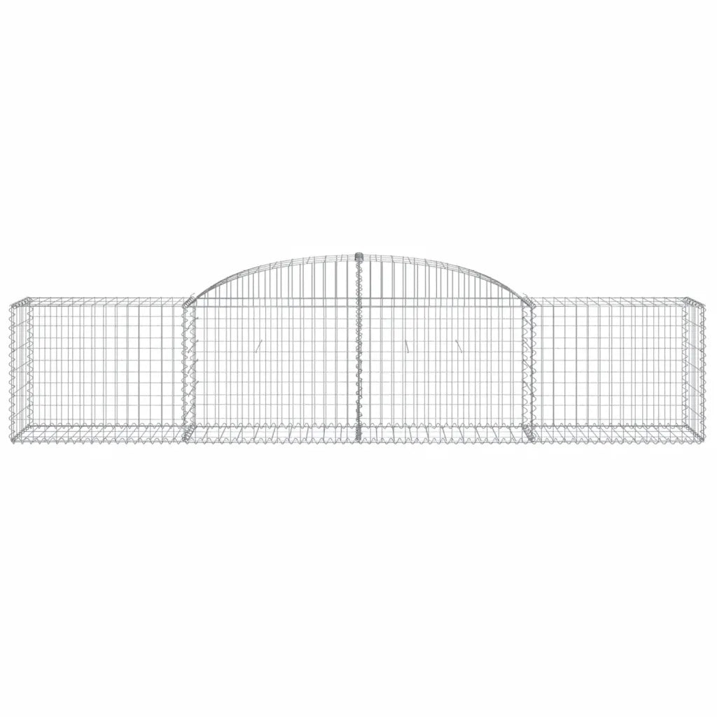 Cesti Gabbioni ad Arco 15 pz 300x50x60/80 cm Ferro Zincato