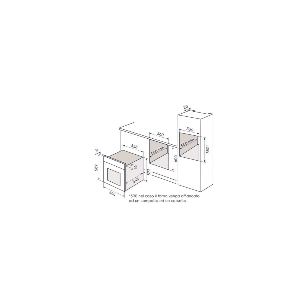 ELECTROLUX FR53R FORNO ELETTRICO DA INCASSO VENTILATO 5 FUNZIONI 70 LITRI COLORE RAMATO