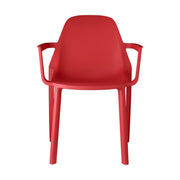SET 4 POLTRONA PIU' CON BRACCIOLI TECNOPOLIMERO SCAB DESIGN MADE IN ITALY - Rosso Geranio 42