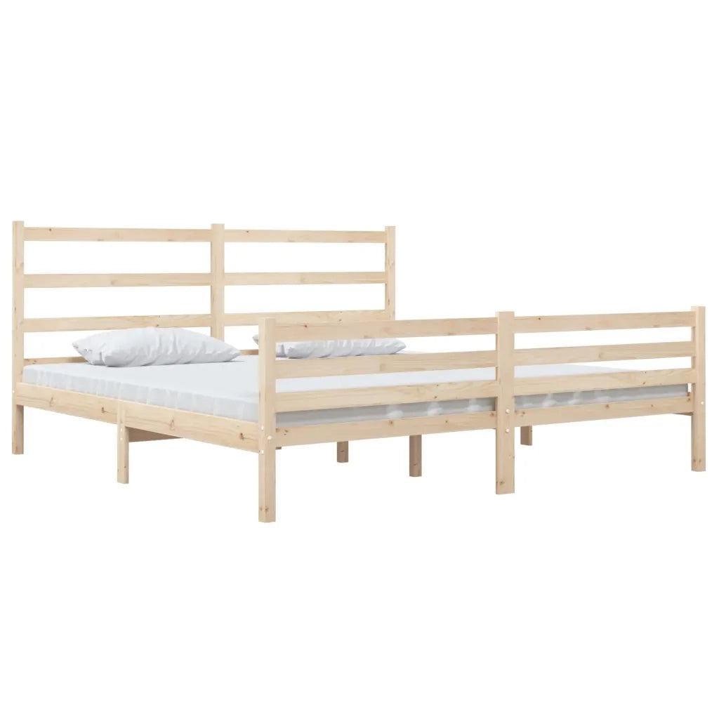 Giroletto-Struttura Letto in Legno Massello di Pino 140x190 cm 226912