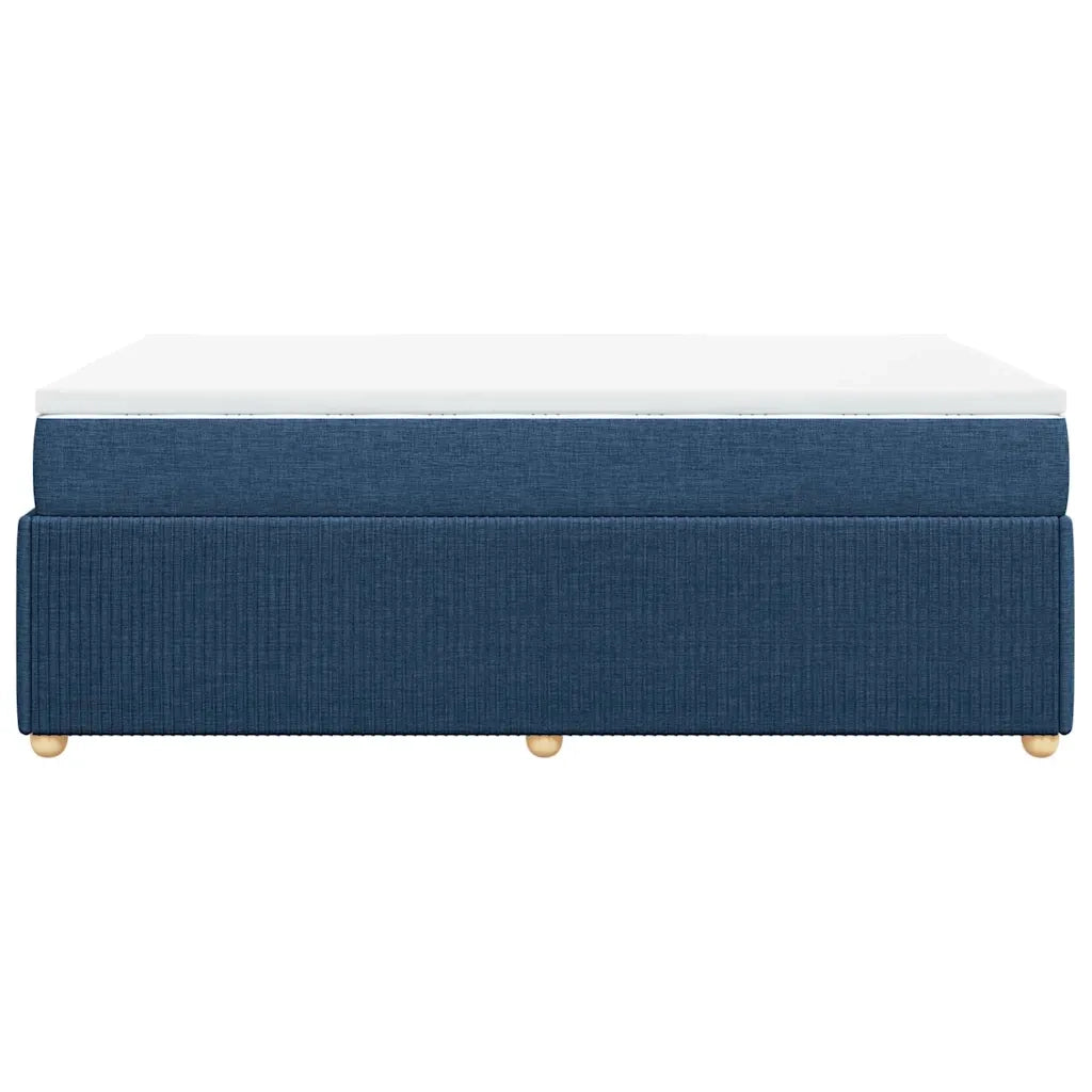 Giroletto a Molle con Materasso Blu 120x200 cm in Tessuto