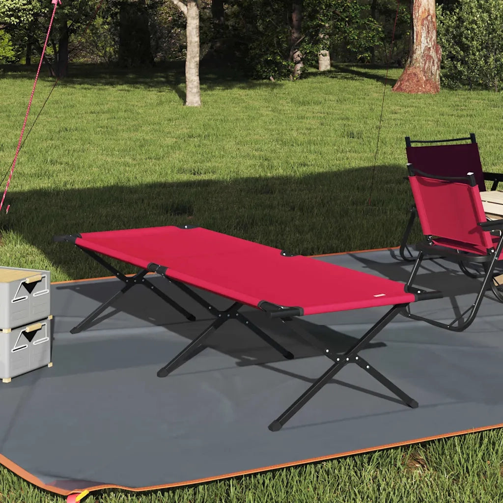 Letto da campeggio pieghevole Rosso 210 x 80 x 46 cm CFW4999825
