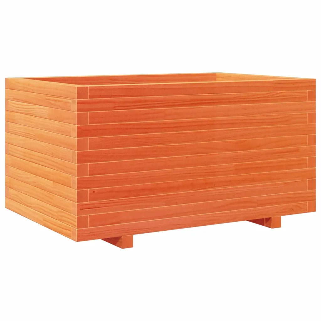 Fioriera Giardino Marrone Cera 90x60x49,5cm Legno Massello Pino 847385