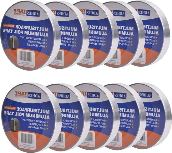 Tape di alluminio resistente al calore - resistente fino a 80 °C - 100 °C - 20 mm x 50 m