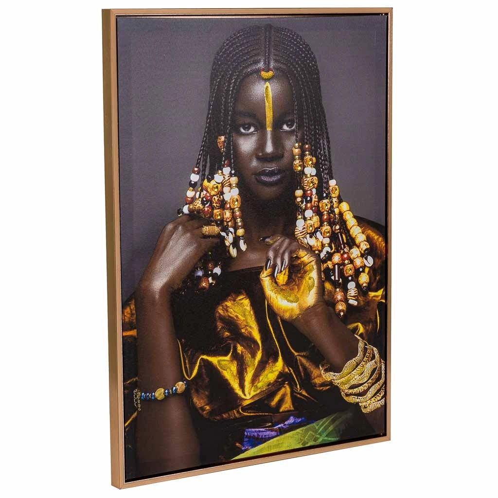 Quadro dipinto a mano con rilievo nero 52,5 x 72,5 x 3h cm