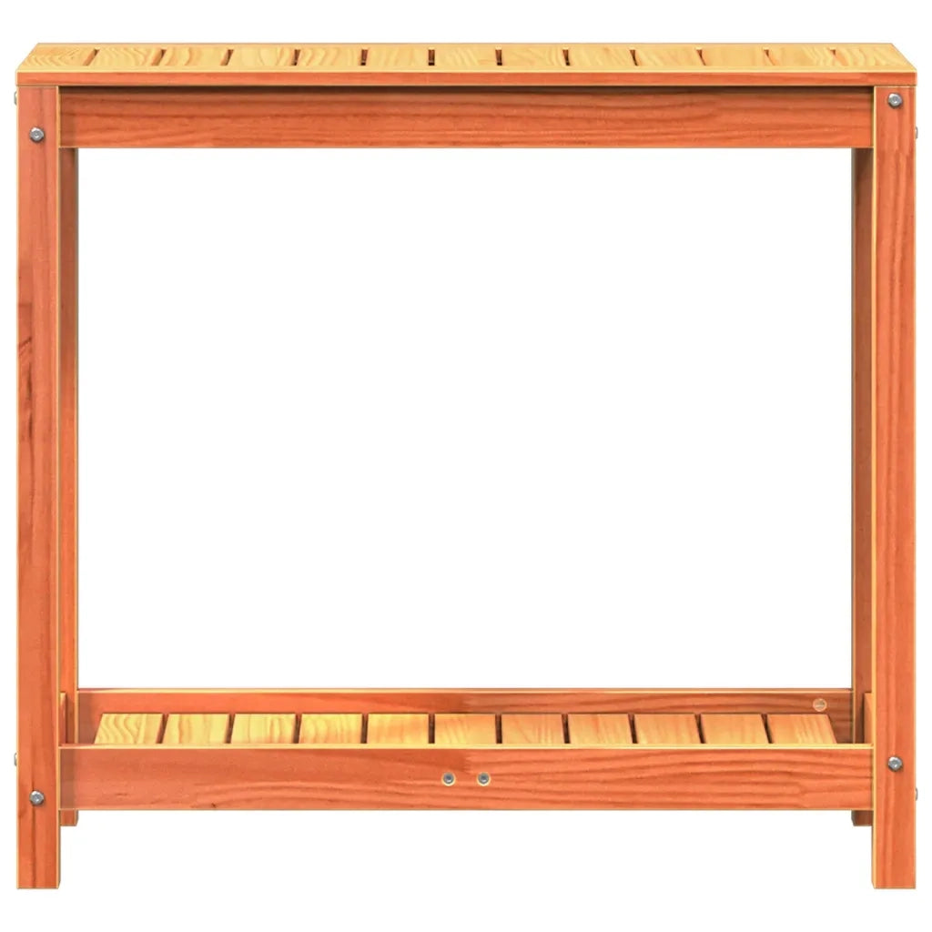 Tavolo Invasatura Ripiano Marrone Cera 82,5x35x75 Massello Pino CFW5063132