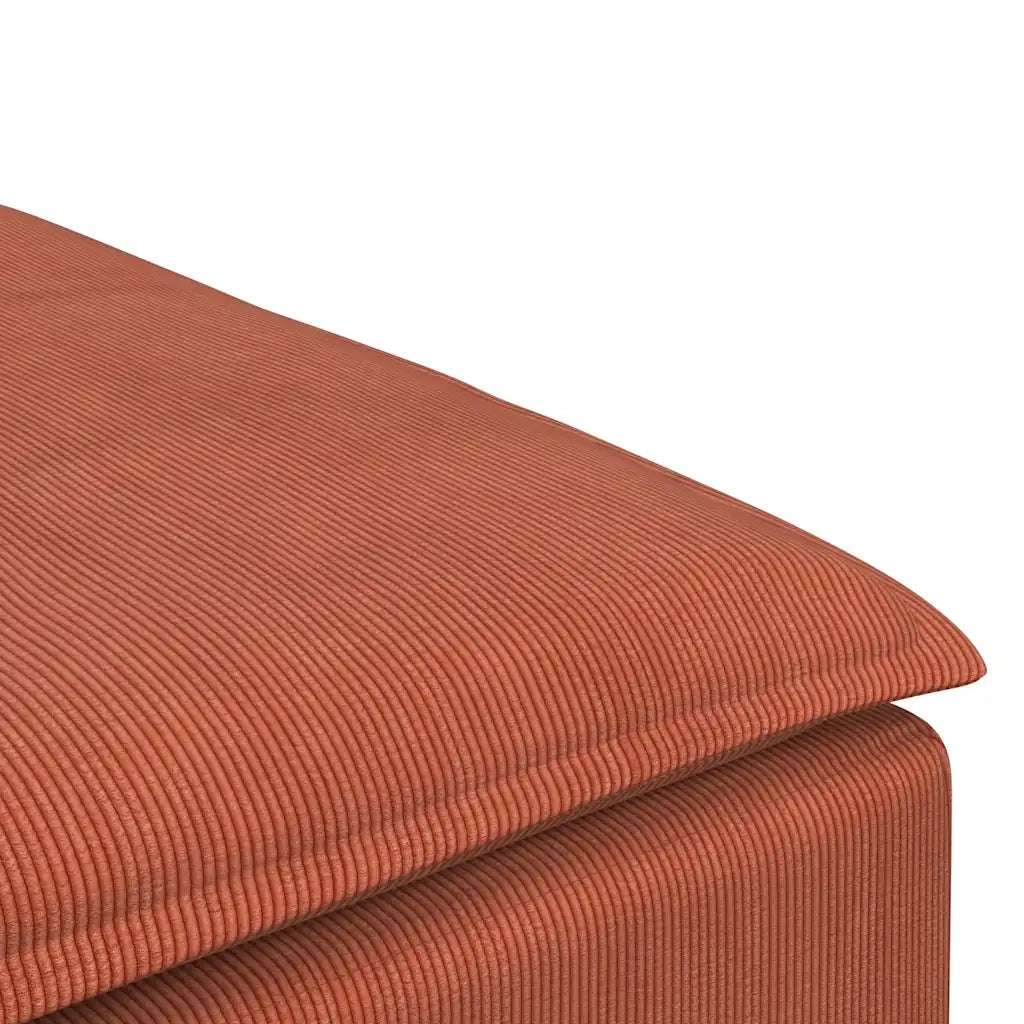 Modulo Poggiapiedi Divano Modulare Rosso Arancione 100x100x48cm 4104504