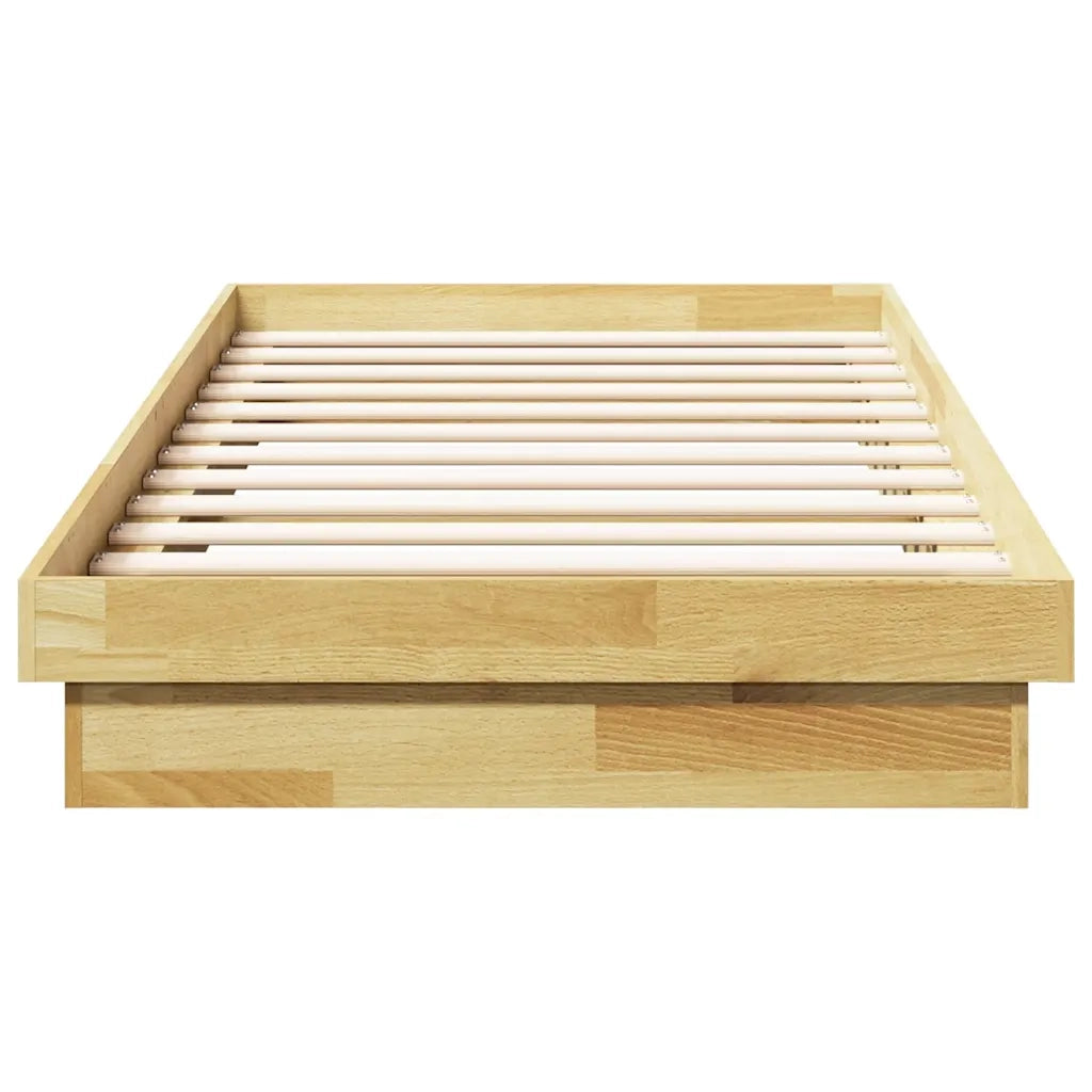 Struttura Letto Senza Materasso 75x190 cm in Legno di Rovere 851973