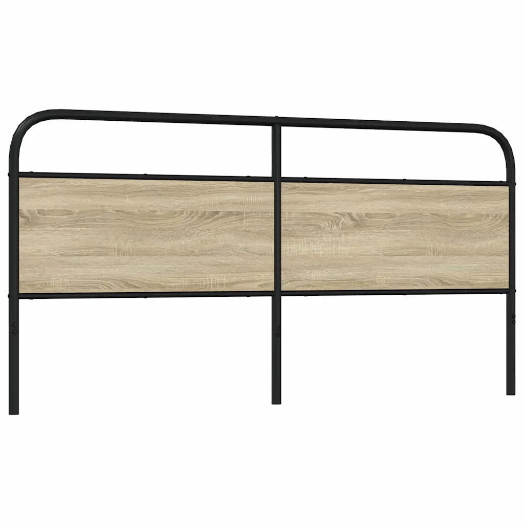 Testiera-Testata-Testiera Decorativa Rovere Sonoma 200 cm in Acciaio e Legno Multistrato