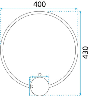 Lampada Da Parete Led App1388-cw Old Gold 40cm