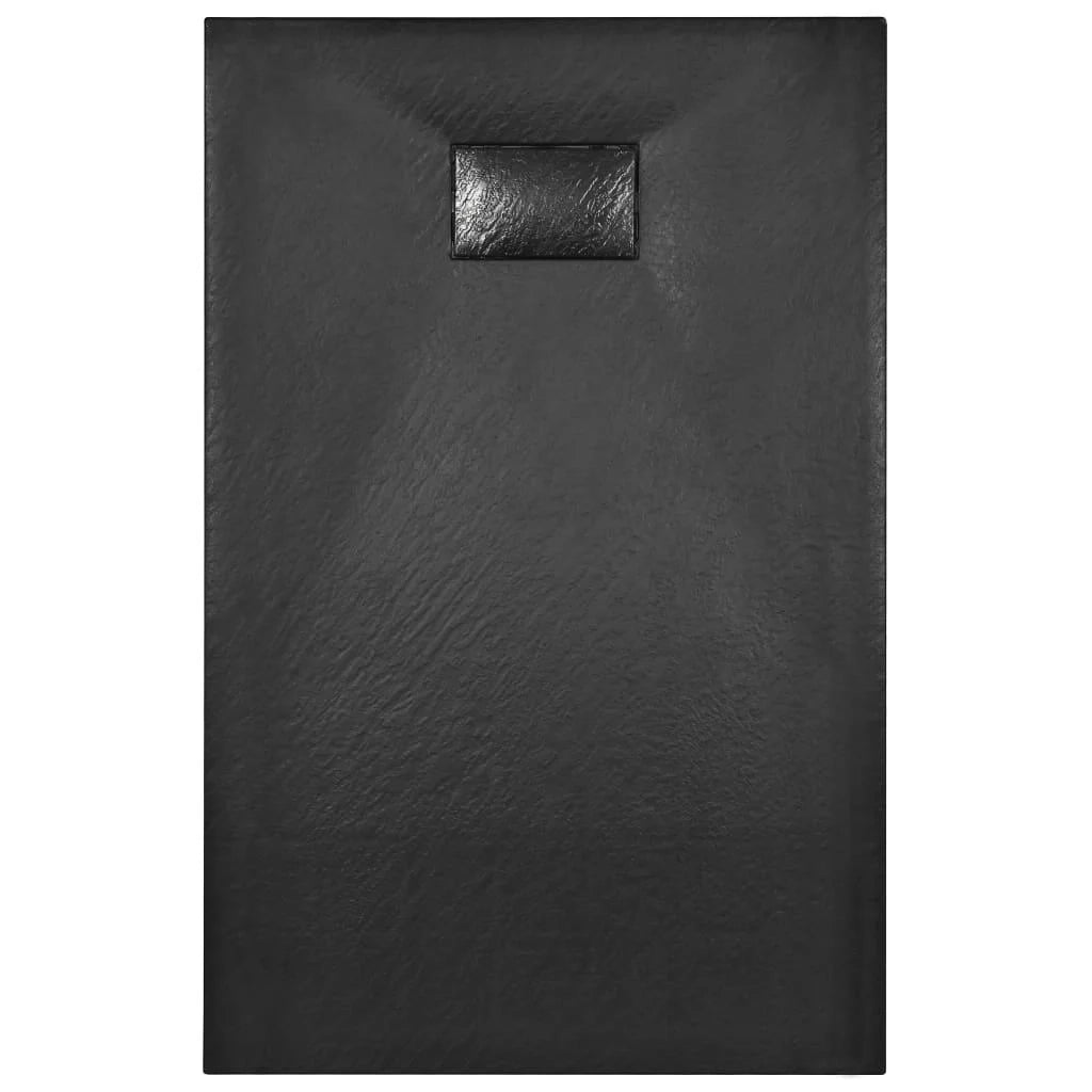 Piatto doccia rettangolare per bagno casa interno foro di scarico standard 9 cm smc 100 x 80 cm nero 02_0003452