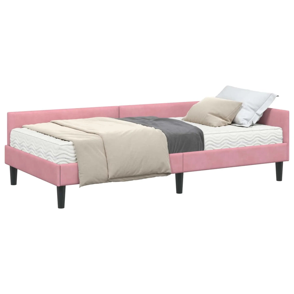 Struttura Letto Angolare con Materasso 2 pcs Grigio Velluto 3393689