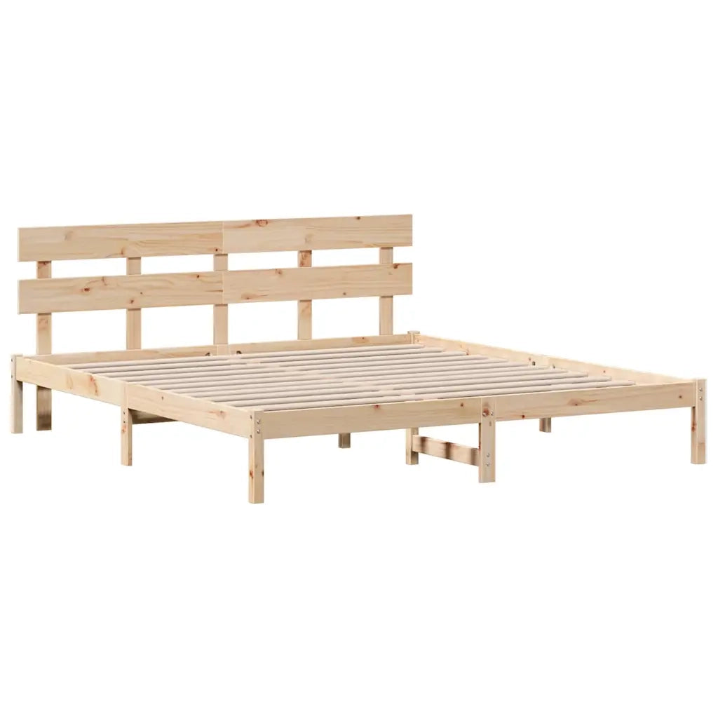 Struttura del letto Marrone 180 x 200 cm Legno massello di pino 872152