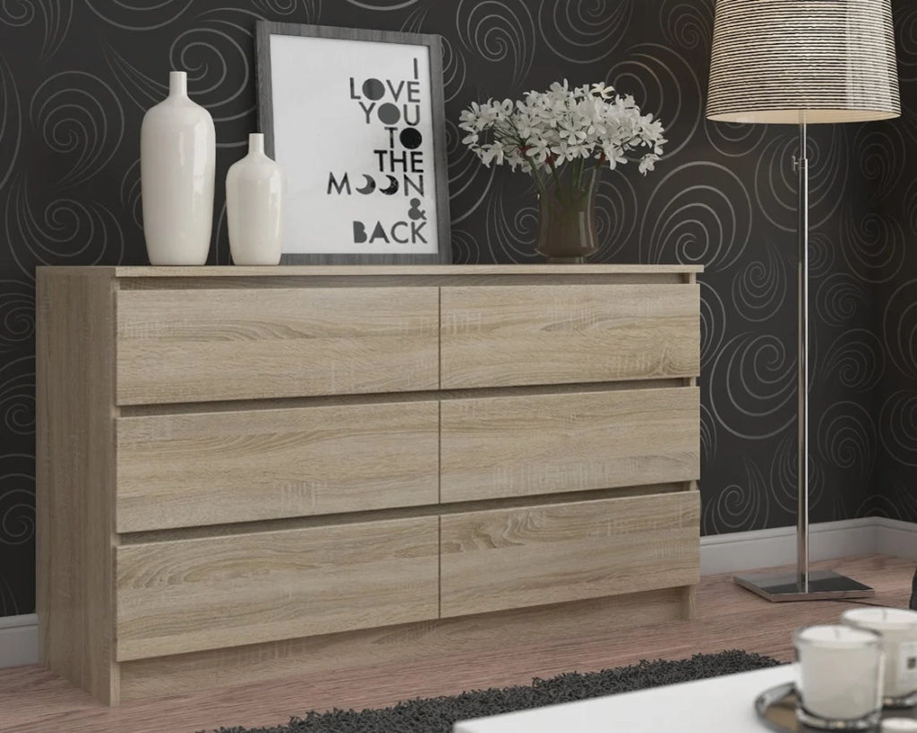Cassettiera AKORD K160 Sonoma Quercia 160 cm 6 cassetti 160x40x77 cm