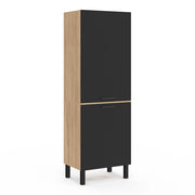 IDMarket - Cucina a 2 ante CINA 60 cm in faggio e nero
