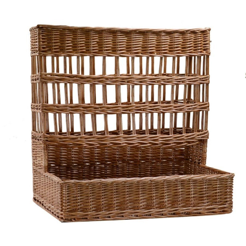 Cesta espositore vimini rettangolare cm 46x43h12/58 - base cm 45x43