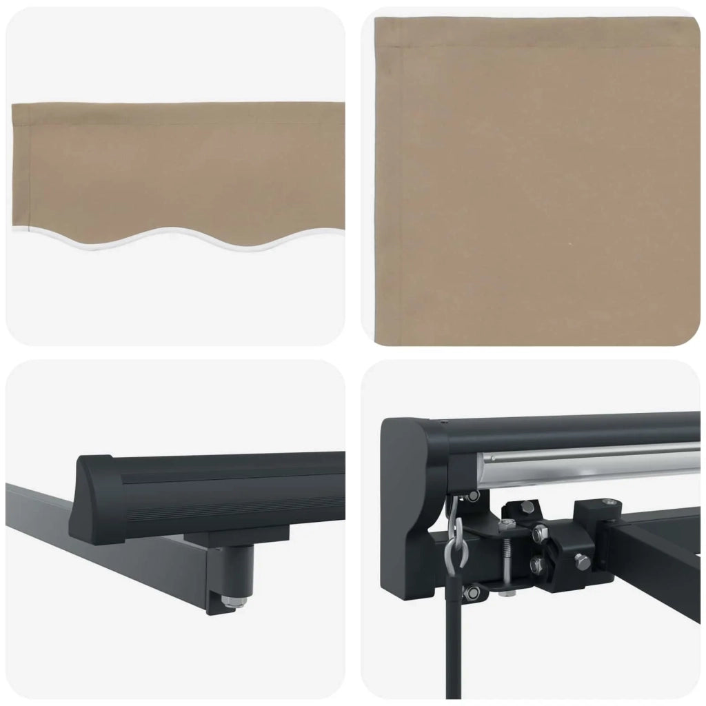 Tenda da Sole | Tenda retrattile manuale Beige 3,5 x 2 m
