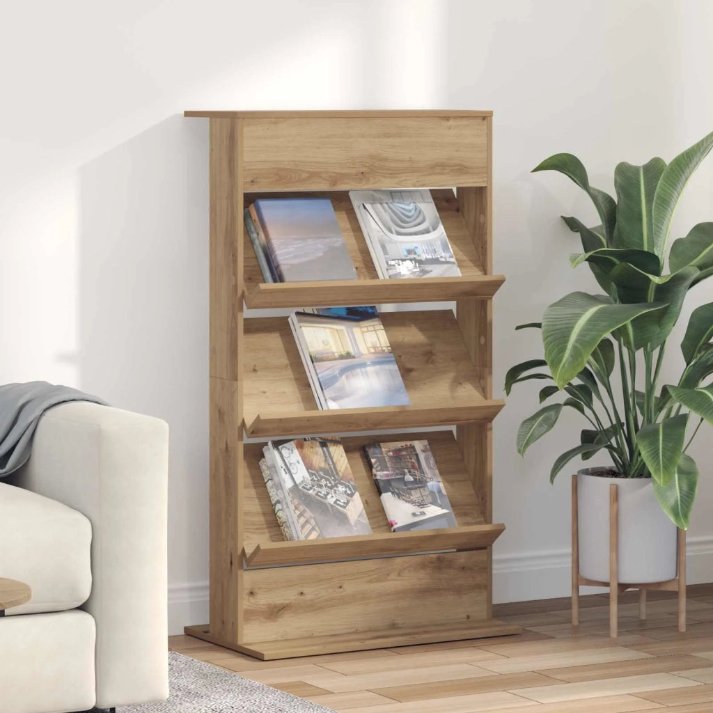 Scaffale per riviste Rovere artigianale 70 x 41 x 126 cm