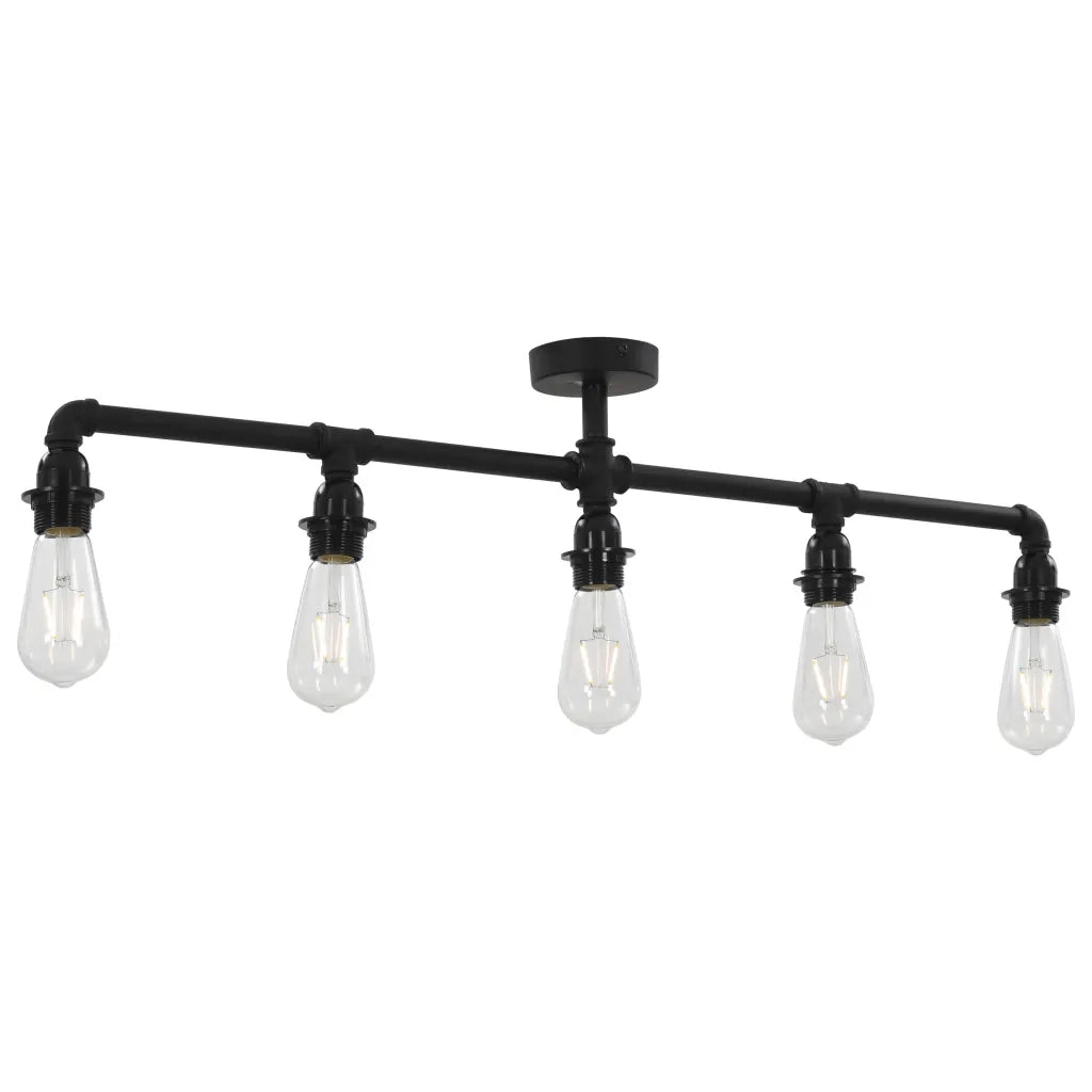 Lampadario Nero per 5 Lampadine E27 CFW3373880