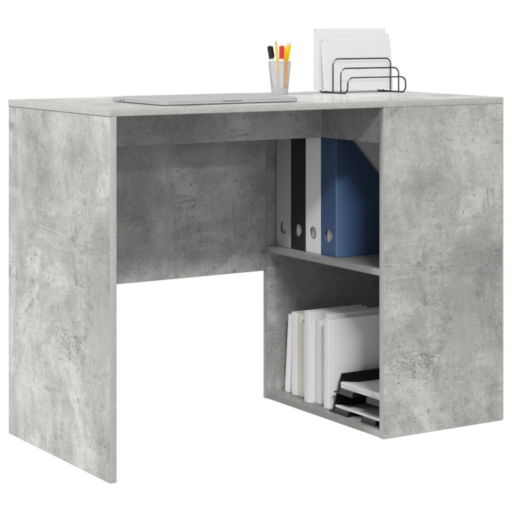 Scrivania Grigio cemento Legno composito Compatta Storage