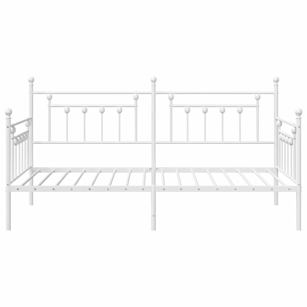 Struttura per letto di giorno Bianco 90 x 200 cm Acciaio 42002673