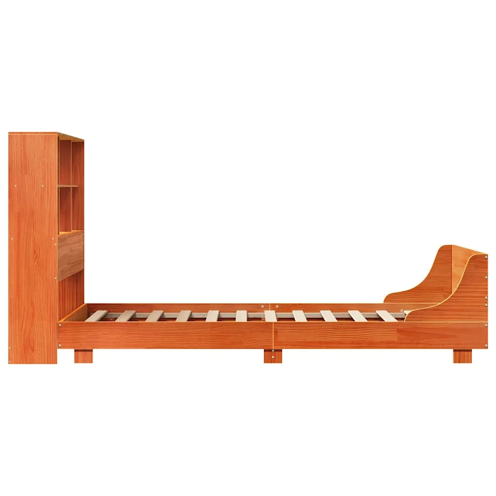 Letto singolo | Letto per adulti | Giroletto senza Materasso Marrone Cera 100x200 cm Legno di Pino
