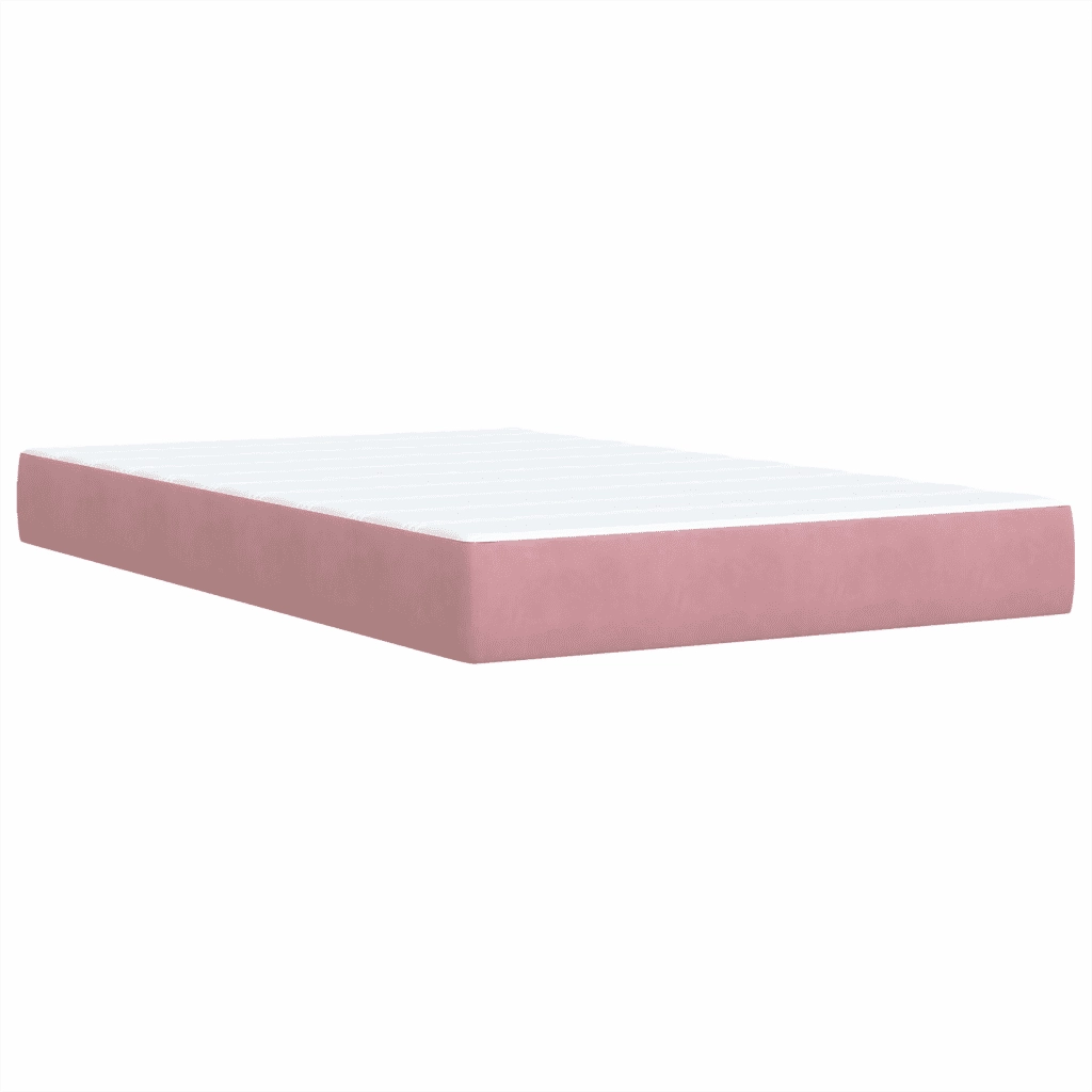 Giroletto a Molle con Materasso Rosa 120x200 cm in Velluto 3290887