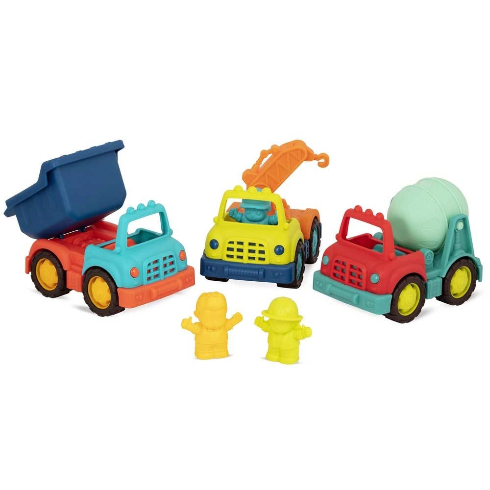 B. Toys - Happy Cruisers - 3 Little Truck Set