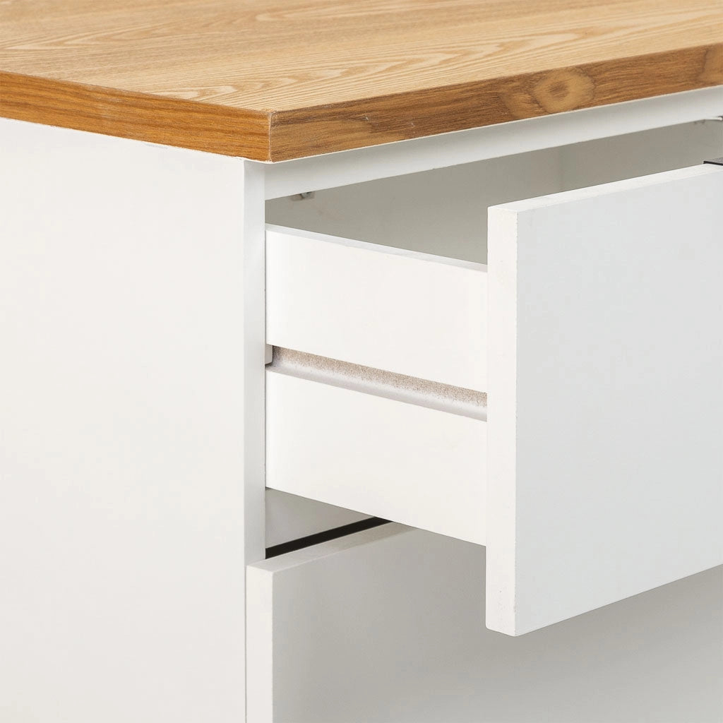 Cassettiera in legno con 5 cassetti 80x40x80,5h cm