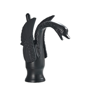 ADRIAN | Rubinetteria da bagno di design in acciaio inox con effetto cigno per lavabo lussuoso nero opaco ristorazione | miscelatore bagno 2 attacchi