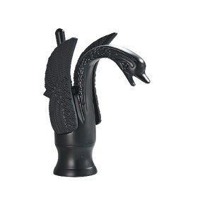 ADRIAN | Rubinetteria da bagno di design in acciaio inox con effetto cigno per lavabo lussuoso nero opaco ristorazione | miscelatore bagno 2 attacchi