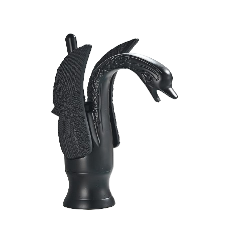 ADRIAN | Rubinetteria da bagno di design in acciaio inox con effetto cigno per lavabo lussuoso nero opaco ristorazione | miscelatore bagno 2 attacchi